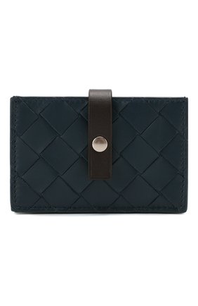 Женский кожаный футляр для кредитных карт BOTTEGA VENETA синего цвета по цене 28550 руб., арт. 592776/V00BM | Фото 1 Женский кожаный футляр для кредитных карт BOTTEGA VENETA синего цвета, арт. 592776/V00BM | Фото 1