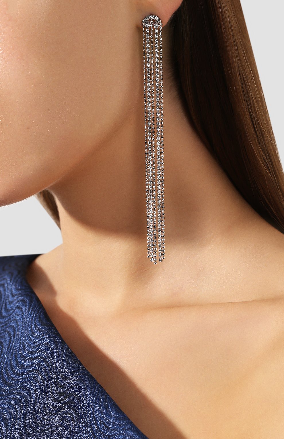 Женские серьги fit SWAROVSKI серебряного цвета по цене 11890 руб., арт. 5490190 | Фото 2 Женские серьги fit SWAROVSKI серебряного цвета, арт. 5490190 | Фото 2