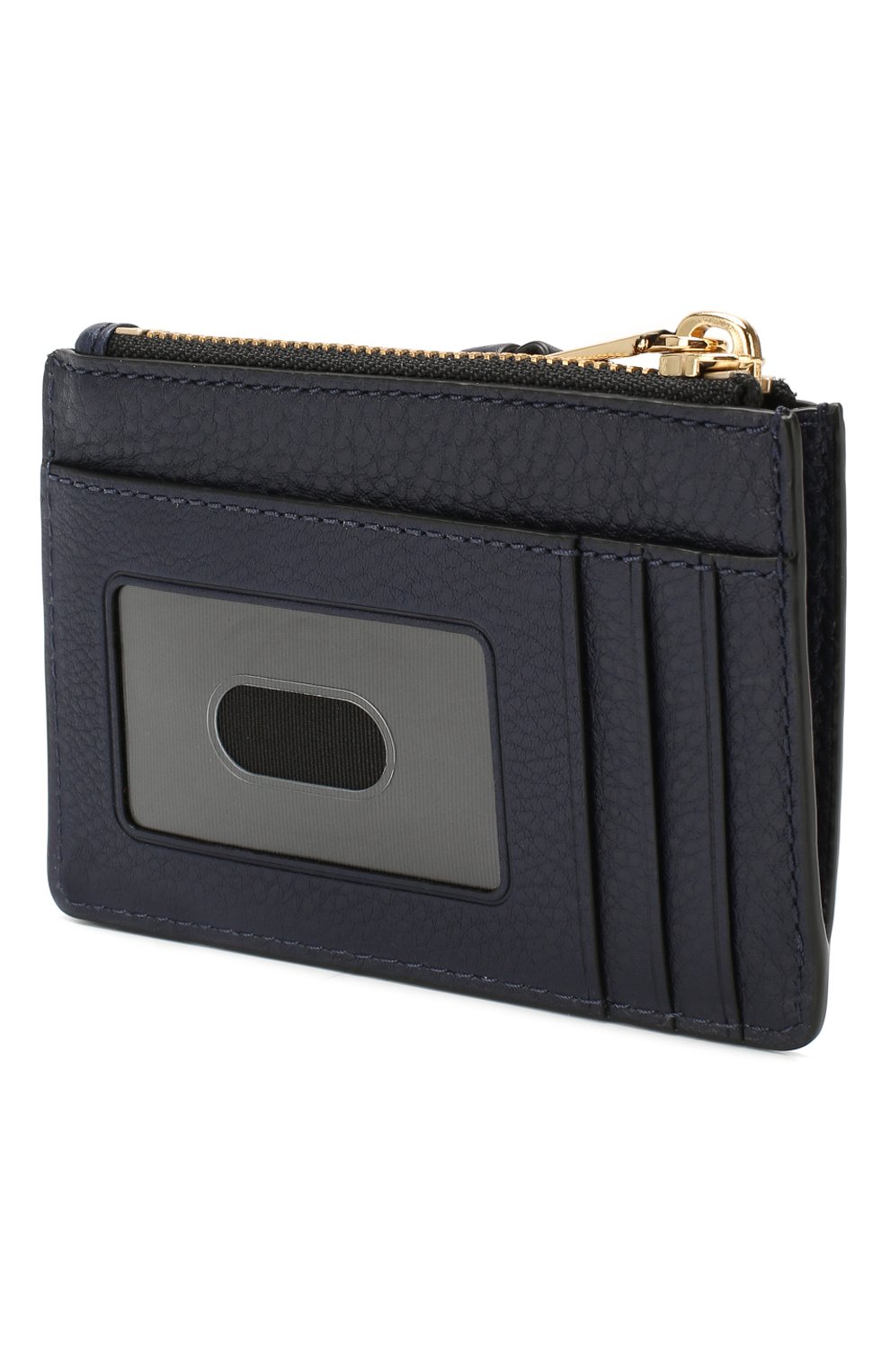 Женский кожаный футляр для кредитных карт MARC JACOBS (THE) темно-синего цвета, арт. M0015123 | Фото 2 (Материал: Натуральная кожа; Статус проверки: Проверена категория)