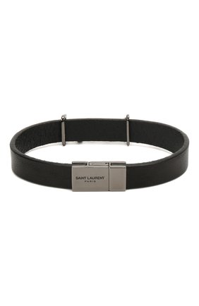 Женский кожаный браслет SAINT LAURENT черного цвета по цене 19950 руб., арт. 559355/0IH0R | Фото 2 Женский кожаный браслет SAINT LAURENT черного цвета, арт. 559355/0IH0R | Фото 2
