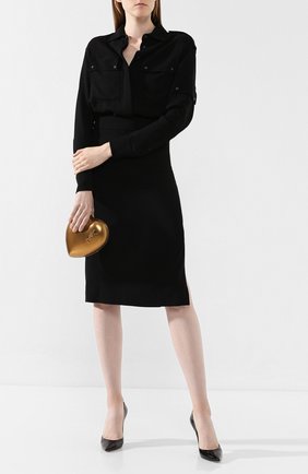 Женский клатч love SAINT LAURENT золотого цвета по цене 145500 руб., арт. 466212/B8B0W | Фото 2 Женский клатч love SAINT LAURENT золотого цвета, арт. 466212/B8B0W | Фото 2