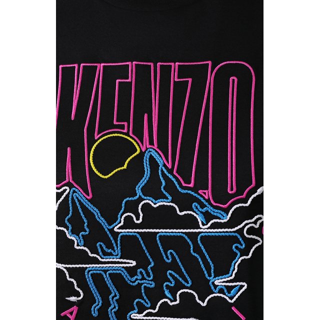 Хлопковая футболка Kenzo 10444030
