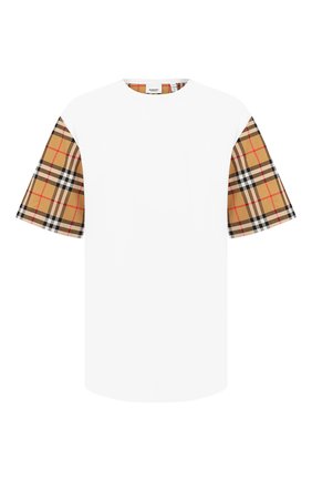Женская хлопковая футболка BURBERRY белого цвета по цене 26100 руб., арт. 8014896 | Фото 1 Женская хлопковая футболка BURBERRY белого цвета, арт. 8014896 | Фото 1