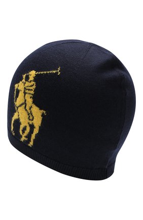 Детского шерстяная шапка POLO RALPH LAUREN темно-синего цвета по цене 4305 руб., арт. 323751591 | Фото 2 Детского шерстяная шапка POLO RALPH LAUREN темно-синего цвета, арт. 323751591 | Фото 2