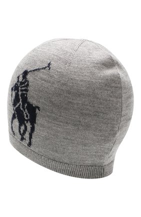 Детского шерстяная шапка POLO RALPH LAUREN серого цвета по цене 4305 руб., арт. 323751591 | Фото 2 Детского шерстяная шапка POLO RALPH LAUREN серого цвета, арт. 323751591 | Фото 2