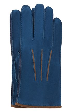 Мужские замшевые перчатки LORO PIANA синего цвета, арт. FAF8675 | Фото 1 (Статус проверки: Проверено, Проверена категория; Мужское Кросс-КТ: Кожа и замша; Материал: Замша, Натуральная кожа)