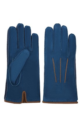 Мужские замшевые перчатки LORO PIANA синего цвета, арт. FAF8675 | Фото 2 (Статус проверки: Проверено, Проверена категория; Мужское Кросс-КТ: Кожа и замша; Материал: Замша, Натуральная кожа)
