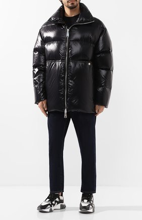 Мужские комбинированные кроссовки squalo VERSACE черно-белого цвета по цене 46150 руб., арт. DSU7703/DVTREG | Фото 2 Мужские комбинированные кроссовки squalo VERSACE черно-белого цвета, арт. DSU7703/DVTREG | Фото 2
