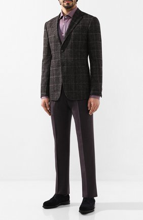 Мужская хлопковая сорочка KITON фиолетового цвета по цене 88700 руб., арт. UMCNERCH0713104 | Фото 2 Мужская хлопковая сорочка KITON фиолетового цвета, арт. UMCNERCH0713104 | Фото 2