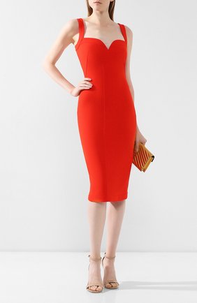 Женское платье VICTORIA BECKHAM красного цвета по цене 109500 руб., арт. DR FIT 61050C | Фото 2 Женское платье VICTORIA BECKHAM красного цвета, арт. DR FIT 61050C | Фото 2