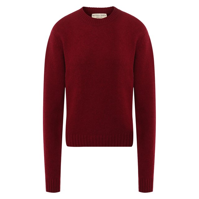 Шерстяной свитер Bottega Veneta бордового цвета