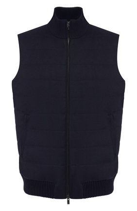 Мужской кашемировый жилет KITON темно-синего цвета по цене 451500 руб., арт. UW0629MV03S04 | Фото 1 Мужской кашемировый жилет KITON темно-синего цвета, арт. UW0629MV03S04 | Фото 1