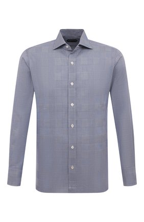 Мужская хлопковая сорочка TOM FORD синего цвета по цене 39650 руб., арт. 6FT124/94S1AX | Фото 1 Мужская хлопковая сорочка TOM FORD синего цвета, арт. 6FT124/94S1AX | Фото 1