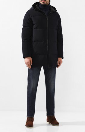 Мужская пуховик GIORGIO ARMANI темно-синего цвета по цене 188500 руб., арт. 9WG0C028/T015J | Фото 2 Мужская пуховик GIORGIO ARMANI темно-синего цвета, арт. 9WG0C028/T015J | Фото 2