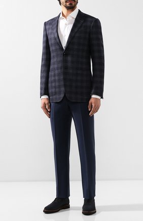 Мужской шерстяные брюки ERMENEGILDO ZEGNA синего цвета по цене 53500 руб., арт. 628F08/75SB12 | Фото 2 Мужской шерстяные брюки ERMENEGILDO ZEGNA синего цвета, арт. 628F08/75SB12 | Фото 2
