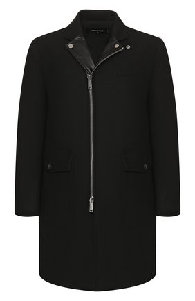 Мужской шерстяное пальто DSQUARED2 черного цвета по цене 120500 руб., арт. S74AA0181/S52045 | Фото 1 Мужской шерстяное пальто DSQUARED2 черного цвета, арт. S74AA0181/S52045 | Фото 1