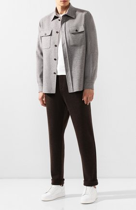 Мужской кашемировые брюки KITON коричневого цвета по цене 229000 руб., арт. UFP1LACK01S60 | Фото 2 Мужской кашемировые брюки KITON коричневого цвета, арт. UFP1LACK01S60 | Фото 2