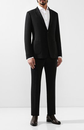 Мужские кожаные оксфорды TOM FORD темно-зеленого цвета по цене 136000 руб., арт. J1122T-LCL024 | Фото 2 Мужские кожаные оксфорды TOM FORD темно-зеленого цвета, арт. J1122T-LCL024 | Фото 2