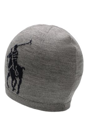 Детского шерстяная шапка POLO RALPH LAUREN серого цвета по цене 4305 руб., арт. 322751591 | Фото 2 Детского шерстяная шапка POLO RALPH LAUREN серого цвета, арт. 322751591 | Фото 2