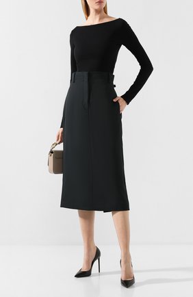 Женская юбка-миди ACNE STUDIOS зеленого цвета по цене 27700 руб., арт. AF0063 | Фото 2 Женская юбка-миди ACNE STUDIOS зеленого цвета, арт. AF0063 | Фото 2