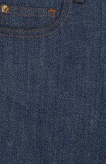 Детские джинсы VERSACE синего цвета, арт. YD000131/A230581/8A-14A | Фото 3 (Материал внешний: Хлопок; Статус проверки: Проверена категория)