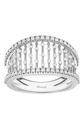 Женские кольцо MERCURY бесцветного цвета, арт. MR25458/WG/MD | Фото 2 (Материал сплава: Белое золото; Драгоценные камни: Бриллианты)