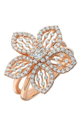 Женские кольцо MERCURY бесцветного цвета, арт. MR24979/RG/FLSM | Фото 1 (Драгоценные камни: Бриллианты; Материал сплава: Розовое золото)