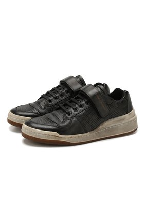 Женские кожаные кеды travis SAINT LAURENT черного цвета по цене 52600 руб., арт. 558255/04L10 | Фото 1 Женские кожаные кеды travis SAINT LAURENT черного цвета, арт. 558255/04L10 | Фото 1