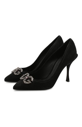 Женская замшевые туфли lori DOLCE & GABBANA черного цвета по цене 51650 руб., арт. CD1361/AV301 | Фото 1 Женская замшевые туфли lori DOLCE & GABBANA черного цвета, арт. CD1361/AV301 | Фото 1