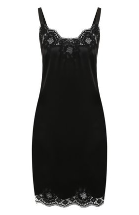 Женская сорочка из смеси шелка и хлопка DOLCE & GABBANA черного цвета по цене 49950 руб., арт. 06A00T/FUAD8 | Фото 1 Женская сорочка из смеси шелка и хлопка DOLCE & GABBANA черного цвета, арт. 06A00T/FUAD8 | Фото 1