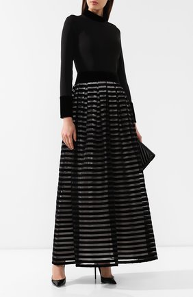 Женское шелковое платье GIORGIO ARMANI черно-белого цвета по цене 439000 руб., арт. 9WHVA030/T01B0 | Фото 2 Женское шелковое платье GIORGIO ARMANI черно-белого цвета, арт. 9WHVA030/T01B0 | Фото 2