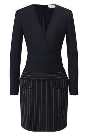 Женское шерстяное платье ALEXANDER MCQUEEN синего цвета по цене 214000 руб., арт. 588101/QJAAM | Фото 1 Женское шерстяное платье ALEXANDER MCQUEEN синего цвета, арт. 588101/QJAAM | Фото 1 (Длина Ж (юбки, платья, шорты): Мини; Статус проверки: Проверено, Проверена категория; Рукава: Длинные; Материал подклада: Синтетический материал; Материал внешний: Шерсть; Случай: Вечерний; Женское Кросс-КТ: Платье-одежда)