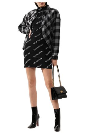 Женское платье BALENCIAGA черно-белого цвета по цене 94300 руб., арт. 595196/T6140 | Фото 2 Женское платье BALENCIAGA черно-белого цвета, арт. 595196/T6140 | Фото 2