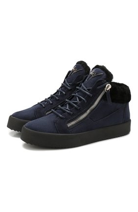 Мужские замшевые кеды cole GIUSEPPE ZANOTTI DESIGN темно-синего цвета по цене 55350 руб., арт. RU80023/011 | Фото 1 Мужские замшевые кеды cole GIUSEPPE ZANOTTI DESIGN темно-синего цвета, арт. RU80023/011 | Фото 1