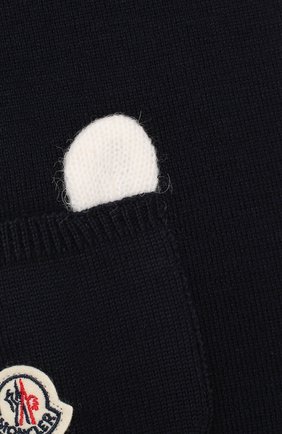 Детский комплект из шапки и шарфа MONCLER ENFANT синего цвета по цене 16400 руб., арт. E2-951-99805-06-A9293 | Фото 4 Детский комплект из шапки и шарфа MONCLER ENFANT синего цвета, арт. E2-951-99805-06-A9293 | Фото 4