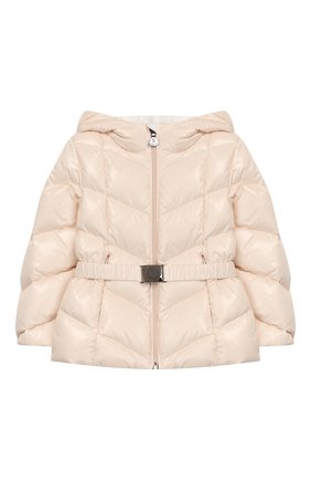 Детский комплект из куртки и комбинезона MONCLER светло-розового цвета по цене 36500 руб., арт. E2-951-75327-05-68950/18M-3A | Фото 2 Детский комплект из куртки и комбинезона MONCLER светло-розового цвета, арт. E2-951-75327-05-68950/18M-3A | Фото 2