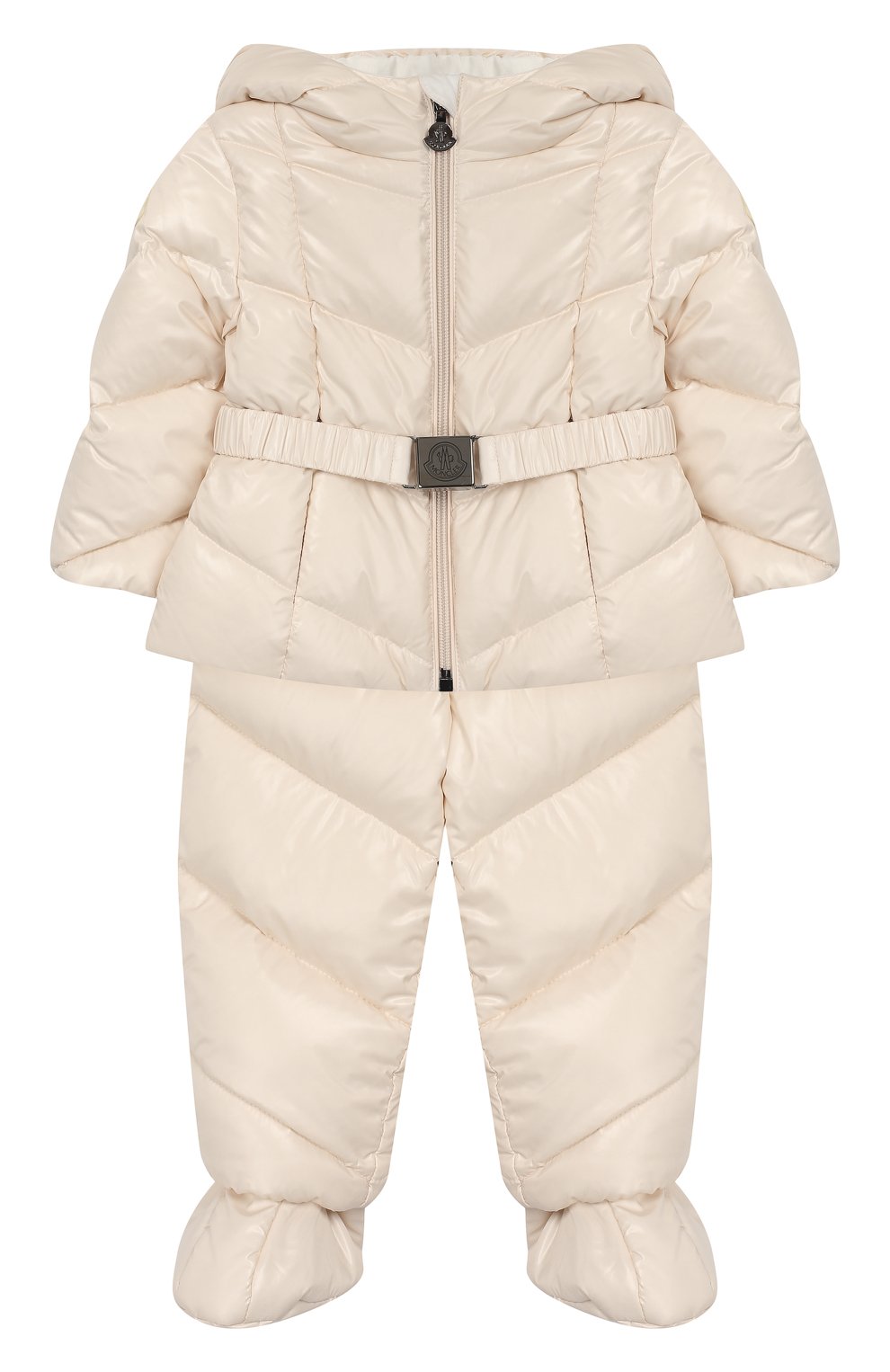Детский комплект из куртки и комбинезона MONCLER светло-розового цвета, арт. E2-951-75327-05-68950/3M-18M | Фото 1