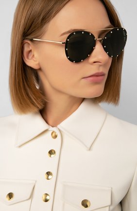 Женские солнцезащитные очки VALENTINO зеленого цвета по цене 22700 руб., арт. 2013-300271 | Фото 2 Женские солнцезащитные очки VALENTINO зеленого цвета, арт. 2013-300271 | Фото 2