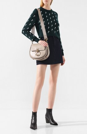 Женская сумка tess large CHLOÉ серого цвета по цене 139500 руб., арт. CHC18WS152A37 | Фото 2 Женская сумка tess large CHLOÉ серого цвета, арт. CHC18WS152A37 | Фото 2