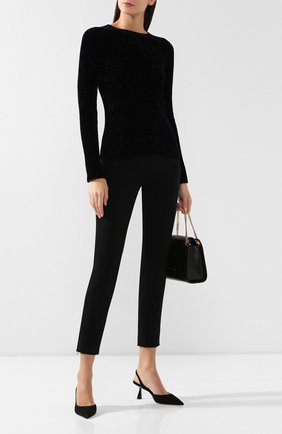 Женская пуловер из вискозы GIORGIO ARMANI темно-синего цвета по цене 61500 руб., арт. 6GAM12/AM33Z | Фото 2 Женская пуловер из вискозы GIORGIO ARMANI темно-синего цвета, арт. 6GAM12/AM33Z | Фото 2