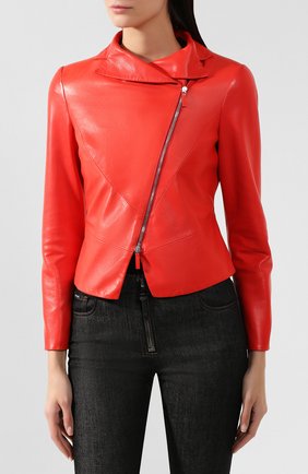 Женская красная кожаная куртка GIORGIO ARMANI — купить в интернет ...