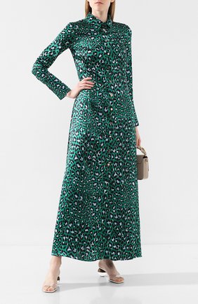 Женское шелковое платье OLIVIA VON HALLE зеленого цвета по цене 48550 руб., арт. AW1946 | Фото 2 Женское шелковое платье OLIVIA VON HALLE зеленого цвета, арт. AW1946 | Фото 2