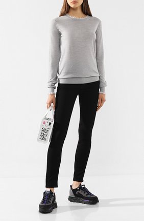 Женская шерстяной пуловер ACNE STUDIOS серого цвета по цене 20500 руб., арт. A60121 | Фото 2 Женская шерстяной пуловер ACNE STUDIOS серого цвета, арт. A60121 | Фото 2