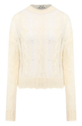 Женская свитер ACNE STUDIOS белого цвета по цене 26900 руб., арт. A60111 | Фото 1 Женская свитер ACNE STUDIOS белого цвета, арт. A60111 | Фото 1