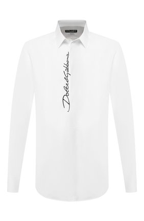 Мужская хлопковая сорочка DOLCE & GABBANA белого цвета по цене 55950 руб., арт. G5GL9Z/FU5K9 | Фото 1 Мужская хлопковая сорочка DOLCE & GABBANA белого цвета, арт. G5GL9Z/FU5K9 | Фото 1