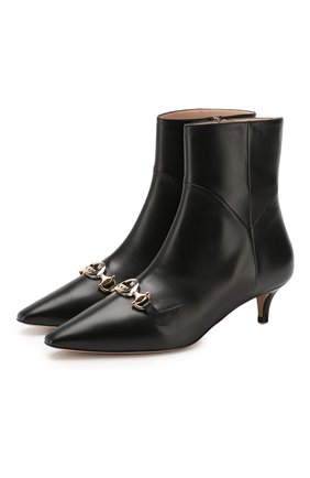 Женские кожаные ботильоны gucci zumi GUCCI черного цвета по цене 89950 руб., арт. 577157/BK000 | Фото 1 Женские кожаные ботильоны gucci zumi GUCCI черного цвета, арт. 577157/BK000 | Фото 1