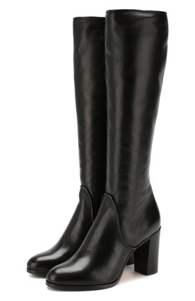 Женские кожаные сапоги SANTONI черного цвета по цене 74500 руб., арт. WS0G57595HI1AGRPN01 | Фото 1 Женские кожаные сапоги SANTONI черного цвета, арт. WS0G57595HI1AGRPN01 | Фото 1