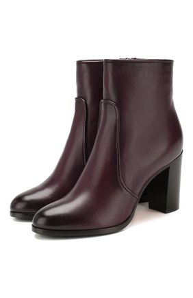 Женские кожаные ботильоны SANTONI бордового цвета по цене 51850 руб., арт. WT0G57596HI1ALGAB56 | Фото 1 Женские кожаные ботильоны SANTONI бордового цвета, арт. WT0G57596HI1ALGAB56 | Фото 1