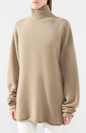 Женский кашемировый свитер EXTREME CASHMERE темно-бежевого цвета по цене 64350 руб., арт. 100/HIPPY | Фото 3 Женский кашемировый свитер EXTREME CASHMERE темно-бежевого цвета, арт. 100/HIPPY | Фото 3