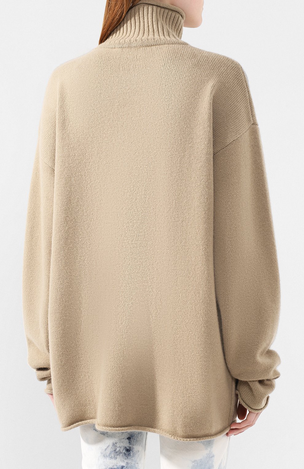 Женский кашемировый свитер EXTREME CASHMERE темно-бежевого цвета по цене 64350 руб., арт. 100/HIPPY | Фото 4 Женский кашемировый свитер EXTREME CASHMERE темно-бежевого цвета, арт. 100/HIPPY | Фото 4